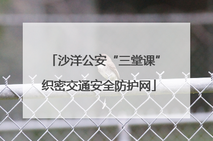 沙洋公安“三堂课”织密交通安全防护网