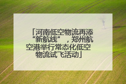 河南低空物流再添“新航线”,郑州航空港举行常态化低空物流试飞活动