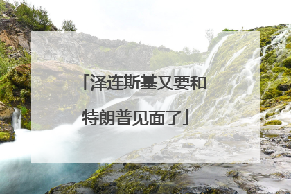 泽连斯基又要和特朗普见面了