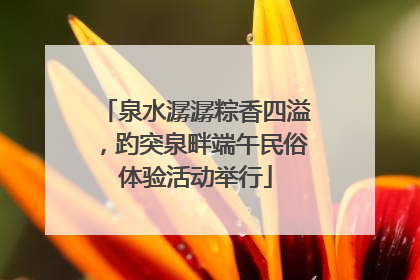泉水潺潺粽香四溢，趵突泉畔端午民俗体验活动举行
