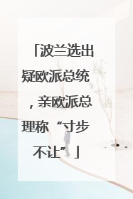 波兰选出疑欧派总统，亲欧派总理称“寸步不让”