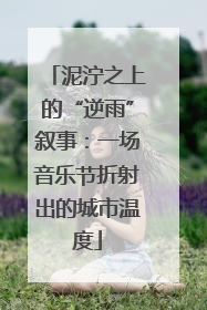 泥泞之上的“逆雨”叙事：一场音乐节折射出的城市温度