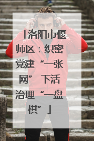 洛阳市偃师区：织密党建“一张网” 下活治理“一盘棋”