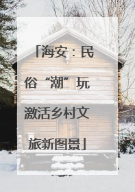 海安：民俗“潮”玩激活乡村文旅新图景