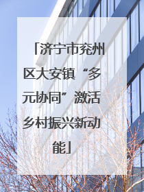 济宁市兖州区大安镇“多元协同”激活乡村振兴新动能