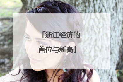 浙江经济的首位与新高