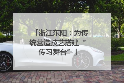 浙江东阳：为传统营造技艺搭建“传习舞台”