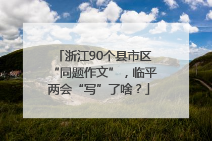 浙江90个县市区“同题作文”，临平两会“写”了啥？