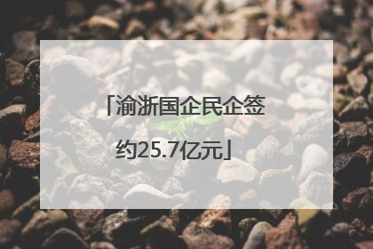 渝浙国企民企签约25.7亿元