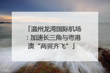 温州龙湾国际机场：加速长三角与粤港澳“两翼齐飞”