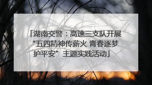 湖南交警：高速三支队开展“五四精神传薪火 青春逐梦护平安”主题实践活动
