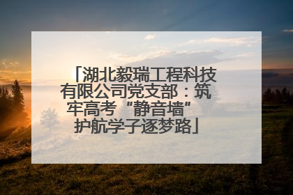 湖北毅瑞工程科技有限公司党支部：筑牢高考“静音墙” 护航学子逐梦路