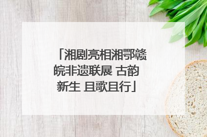 湘剧亮相湘鄂赣皖非遗联展 古韵新生 且歌且行
