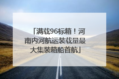 满载96标箱！河南内河航运装载量最大集装箱船首航
