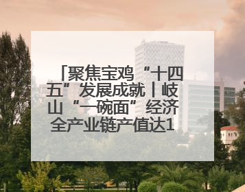 聚焦宝鸡“十四五”发展成就丨岐山“一碗面”经济全产业链产值达162亿元 入选全国典型县