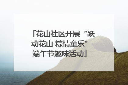 花山社区开展“跃动花山 粽情童乐”端午节趣味活动