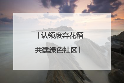 认领废弃花箱 共建绿色社区