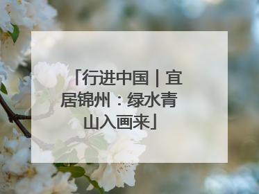 行进中国｜宜居锦州：绿水青山入画来