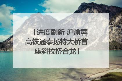 进度刷新 沪渝蓉高铁通泰扬特大桥首座斜拉桥合龙