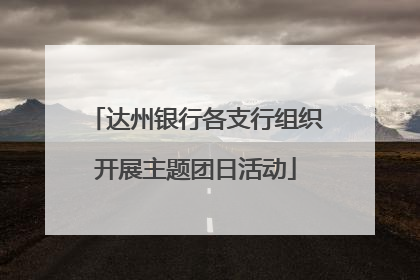 达州银行各支行组织开展主题团日活动