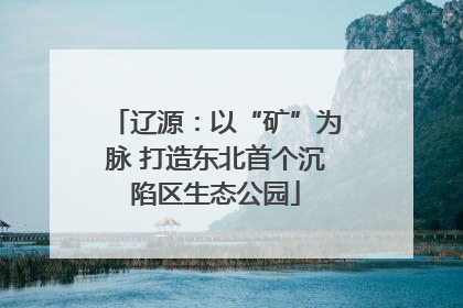 辽源：以“矿”为脉 打造东北首个沉陷区生态公园