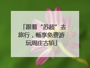 跟着“苏超”去旅行，畅享免费游玩周庄古镇