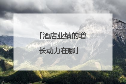 酒店业绩的增长动力在哪