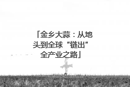 金乡大蒜：从地头到全球“链出”全产业之路