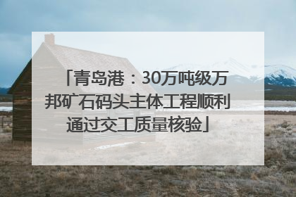 青岛港：30万吨级万邦矿石码头主体工程顺利通过交工质量核验