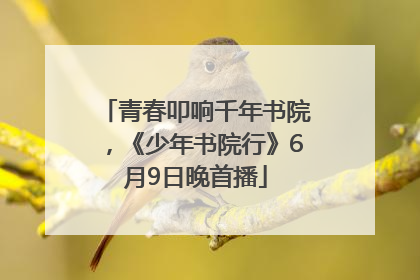 青春叩响千年书院，《少年书院行》6月9日晚首播