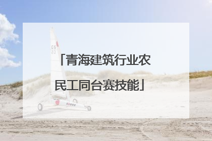 青海建筑行业农民工同台赛技能