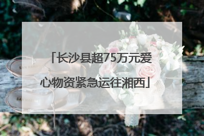 长沙县超75万元爱心物资紧急运往湘西