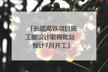长赣高铁项目施工图设计取得批复 预计7月开工