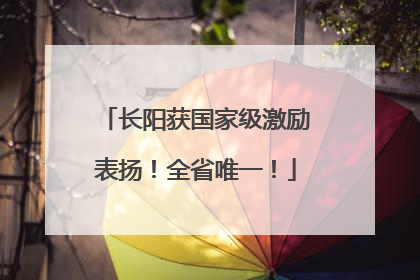 长阳获国家级激励表扬！全省唯一！