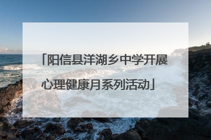 阳信县洋湖乡中学开展心理健康月系列活动