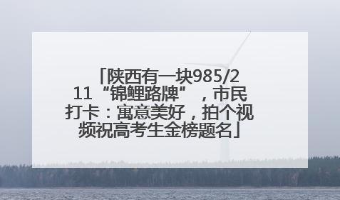 陕西有一块985/211“锦鲤路牌”，市民打卡：寓意美好，拍个视频祝高考生金榜题名