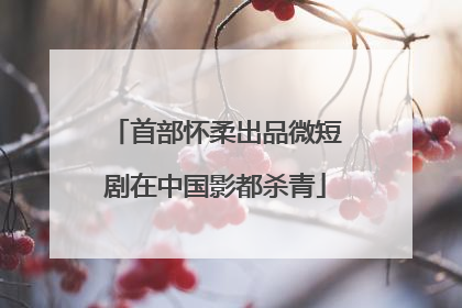 首部怀柔出品微短剧在中国影都杀青