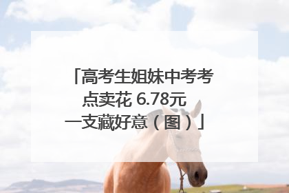 高考生姐妹中考考点卖花 6.78元一支藏好意（图）