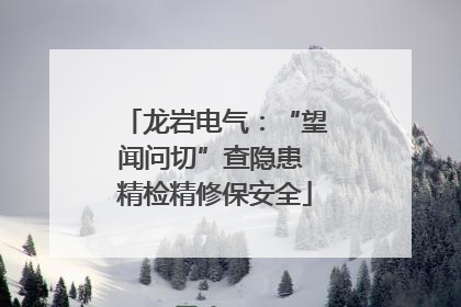 龙岩电气：“望闻问切”查隐患 精检精修保安全