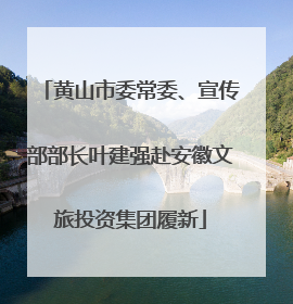 黄山市委常委、宣传部部长叶建强赴安徽文旅投资集团履新