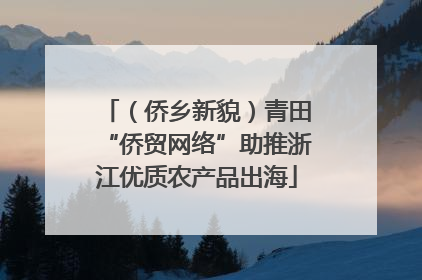 （侨乡新貌）青田“侨贸网络”助推浙江优质农产品出海