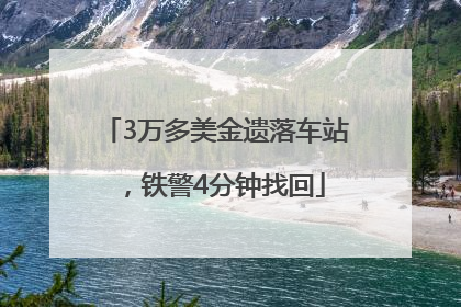 3万多美金遗落车站，铁警4分钟找回