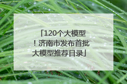 120个大模型！济南市发布首批大模型推荐目录