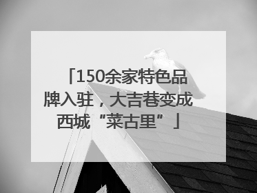 150余家特色品牌入驻，大吉巷变成西城“菜古里”