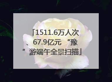 1511.6万人次、67.9亿元 “豫”游端午全景扫描