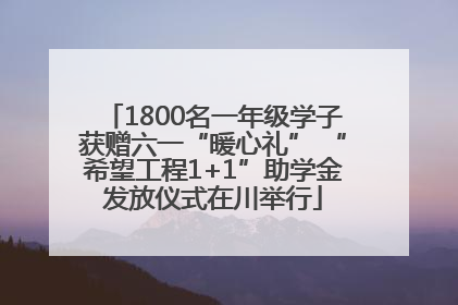 1800名一年级学子获赠六一“暖心礼” “希望工程1+1”助学金发放仪式在川举行