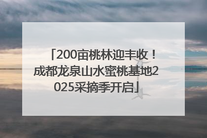 200亩桃林迎丰收！成都龙泉山水蜜桃基地2025采摘季开启