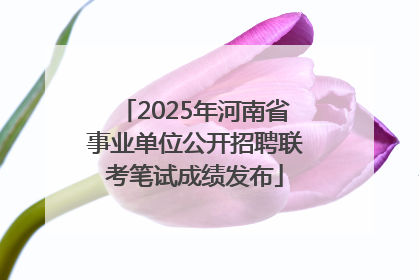 2025年河南省事业单位公开招聘联考笔试成绩发布