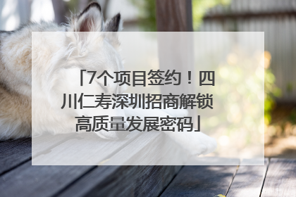 7个项目签约！四川仁寿深圳招商解锁高质量发展密码