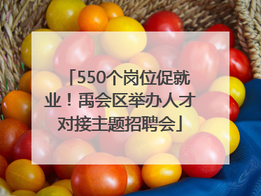 550个岗位促就业！禹会区举办人才对接主题招聘会